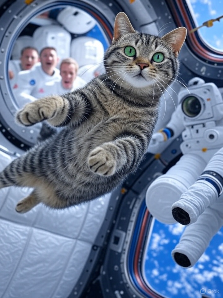 Cat on the International Space Station